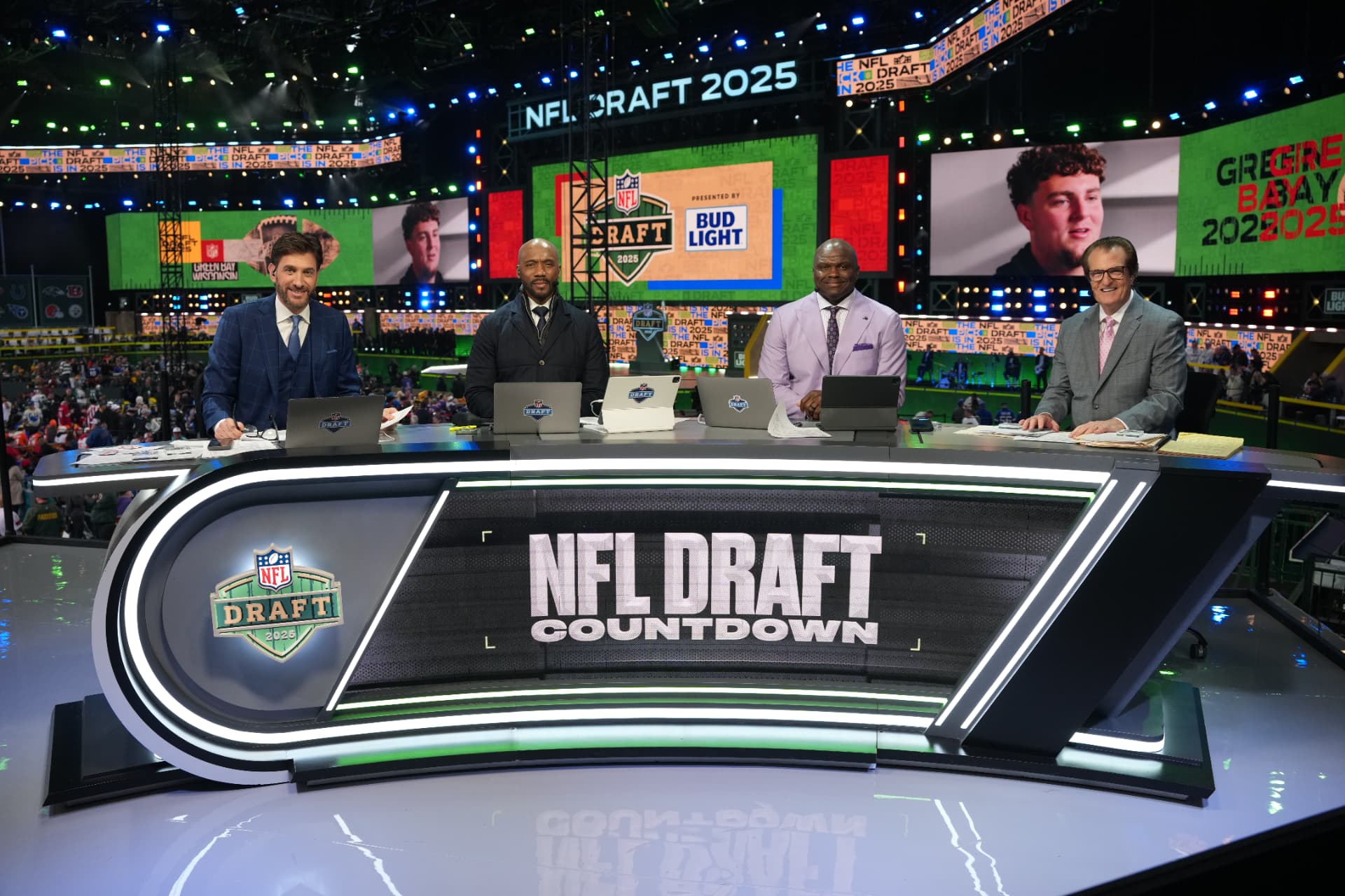 NFL Draft Countdown broadcast panel styling