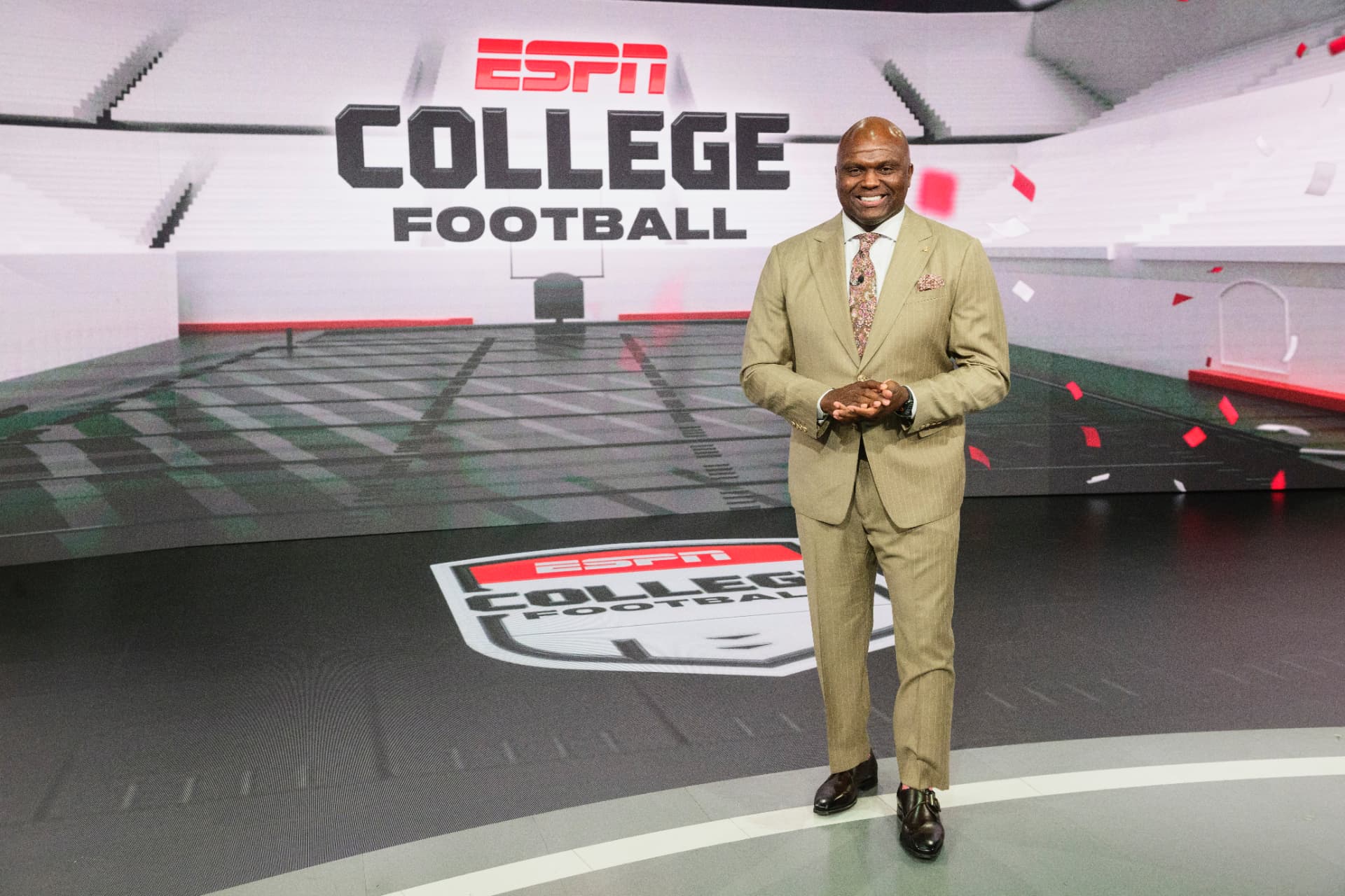 On-camera styling for ESPN College Football broadcast